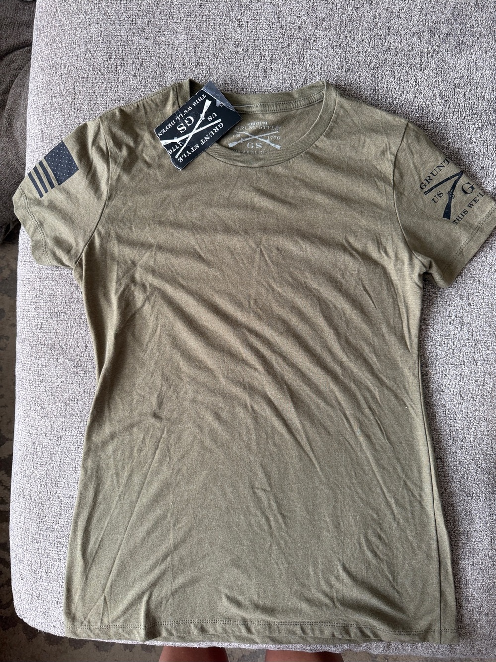 Grunt Style Women's Olive Green Short Sleeve Tee